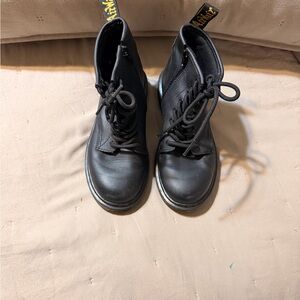 Dr. Martens 1460 J Black Leather Combat Boots Kids Size US 2